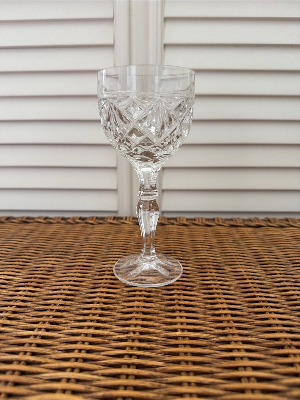 Gorham Crystal “Diamond Points” Goblet